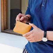 【預購商品】HANDIIN|創意手作 文青款牛皮手縫鑰匙圈包/零錢包 深藍