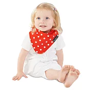 【Mum 2 Mum】雙面時尚造型口水巾圍兜-點點/紅