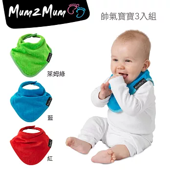 【Mum 2 Mum】機能型神奇三角口水巾圍兜-3入組(帥氣寶寶)