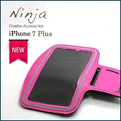【東京御用Ninja】iPhone 7 Plus經典款（5.5吋）運動型手機臂帶保護套（桃紅色）