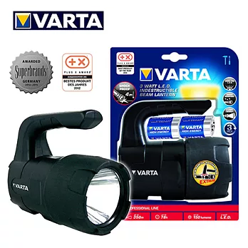 德國Varta Indestructible 全防護專業型 3W LED高亮度探照燈 4C 18750