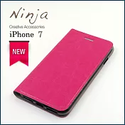 【東京御用Ninja】Apple iPhone 7（4.7吋）經典瘋馬紋保護皮套（桃紅色）