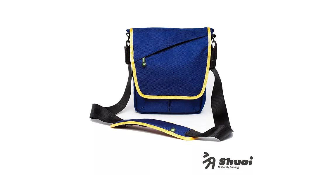 Shuai M-1 Series Messenger XS 信差風格平板電腦數位包(藍橘/10吋平板適用)無