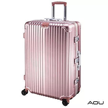 AOU 絕美時尚系列 29吋全面強化德國PC材料專利行李箱 (玫瑰金) 90-025A