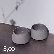 【3,co】水波提樑小杯(2件組) - 灰
