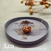 【3,co】水波系列圓形托盤(1號) - 灰