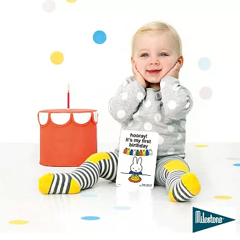 荷蘭 MILESTONE 米飛兔系列- 寶寶週歲幸福回憶小卡(中英文版)米飛兔系列