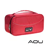 AOU 旅行配件 內衣褲收納袋 萬用包 露營收納包 多功能裝備工具袋(多色任選)66-040 紅