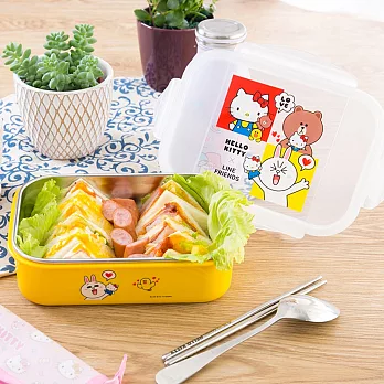 【OTTO】Hello Kitty x Line Friends不鏽鋼隔熱餐盒-單格 (KLS-8112A)
