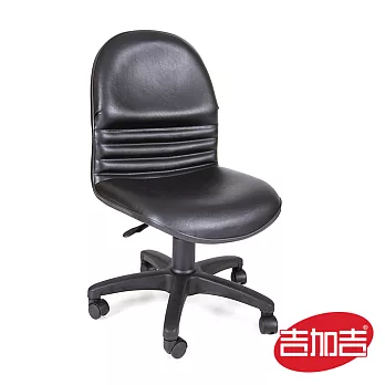 吉加吉 短背 皮椅 電腦椅 TW-1034 無扶手黑皮面