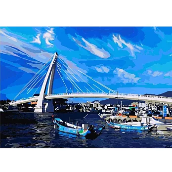 ArtLife藝術生活【TW010】台灣風情誌-淡水漁人碼頭_ 數字油畫 DIY 彩繪