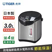 【TIGER 虎牌】日本製 3.0L超大按鈕電熱水瓶(PDU-A30R)黑色