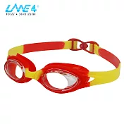 LANE4羚活兒童用抗UV舒適泳鏡 A335透明/紅/鵝黃