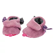 【安垛小姐】法國 Moulin Roty 喬麗絲粉紫女寶寶專用保暖鞋套禮盒0-6個月