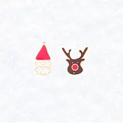 Little OH! 聖誕系列 手作耳環(聖誕禮物/聖誕樹/拐杖/雪人/可可/雪花/聖誕老人/聖誕許願襪/麋鹿)交換禮物 台灣設計 - 聖誕老人