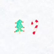 Little OH! 聖誕系列 手作耳環(聖誕禮物/聖誕樹/拐杖/雪人/可可/雪花/聖誕老人/聖誕許願襪/麋鹿)交換禮物 台灣設計 - 聖誕樹