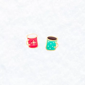 Little OH! 聖誕系列 手作耳環（聖誕禮物/聖誕樹/拐杖/雪人/可可/雪花/聖誕老人/聖誕許願襪/麋鹿）交換禮物 台灣設計 - 熱牛奶-紅