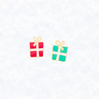 Little OH! 聖誕系列 手作耳環（聖誕禮物/聖誕樹/拐杖/雪人/可可/雪花/聖誕老人/聖誕許願襪/麋鹿）交換禮物 台灣設計 - 禮物-紅
