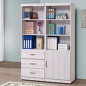 《Homelike》莉薇4尺書櫃(二色可選) 白栓木紋