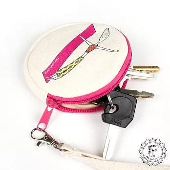 Fun Sport yoga 激勵曲線 創意零錢包(3色)小物包/耳機包桃紅-桃氣馬甲線