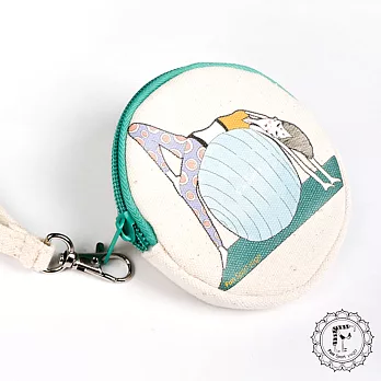 Fun Sport yoga 激勵曲線 創意零錢包(3色)小物包/耳機包綠色-綠意纖纖腰