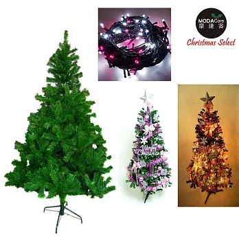 台灣製造5呎/5尺(150cm)豪華版綠聖誕樹 (+飾品組+100燈LED燈18串)(本島免運費)飾品銀紫色系+粉紅白光