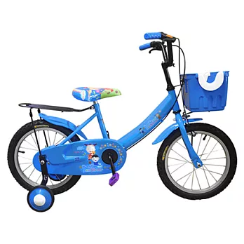 Adagio 16吋大頭妹打氣胎童車附置物籃(台灣製造) 藍色