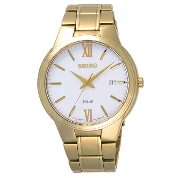 SEIKO 熱情羅馬時尚太陽能腕錶-SNE390P1