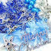 聖誕裝飾配件包組合~藍銀色系 (3尺(90cm)樹適用)(不含聖誕樹)(不含燈)YS-DS03002