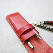 【預購商品】HANDIIN｜設計款  職人推薦蠟線手縫多支入筆套(有上蓋) 亮紅