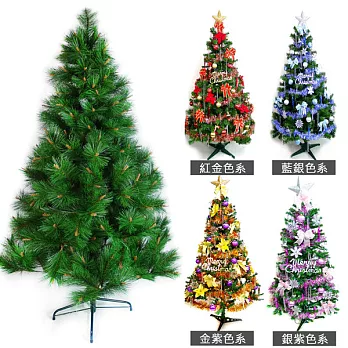 台灣製4尺/4呎(120cm)特級綠松針葉聖誕樹 (+飾品組)(可選色)(不含燈)-飾品藍銀色系YS-GPT04003