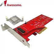 Awesome M.2 NVMe高功率SSD轉PCIe 3.0x4轉接卡－AWD-DT-129A