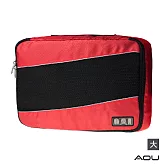AOU 透氣輕量旅行配件 萬用包 露營收納包 多功能裝備工具袋 單層衣物收納袋 單入-大(多色任選)66-035A 紅