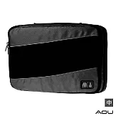 AOU 透氣輕量旅行配件 萬用包 露營收納包 多功能裝備工具袋 雙層衣物收納袋 單入-中(多色任選)66-037B 黑