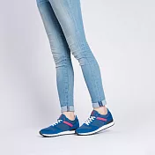 FYE新一代復古慢跑鞋  寶藍/桃紅 日本超纖環保休閒鞋(再回收概念,耐穿,不會分解)  女生款---舒適‧時尚。39寶藍/桃紅