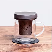 【無藏嚴選】獨茶玻璃陶器獨享杯-墨泥(三款可選)墨泥