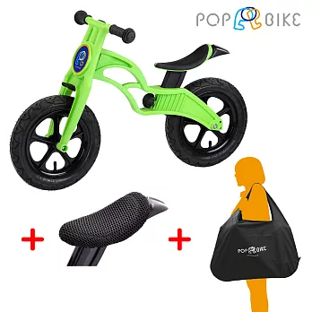 POPBIKE 兒童平衡滑步車 - AIR充氣胎 + 椅墊套 + 攜車袋_ AIR車-桃色