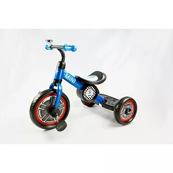 英國Mini Cooper 兒童三輪車10吋-激光藍