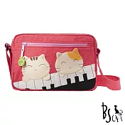 ABS貝斯貓 可愛貓咪拼布 側背包 肩背包 88-201粉紅