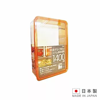 日本進口SKATER保鮮盒1400ml(橘/黑 顏色隨機) S-PCS5T