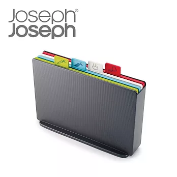Joseph Joseph 檔案夾止滑砧板組-雙面附凹槽(小灰)-60132