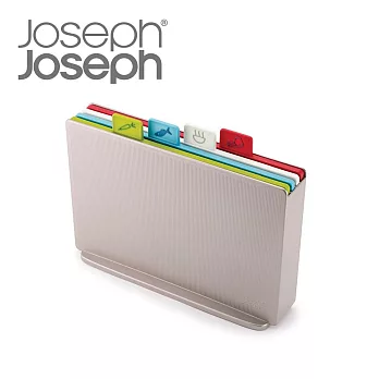 Joseph Joseph 檔案夾止滑砧板組-雙面附凹槽(小銀)-60131