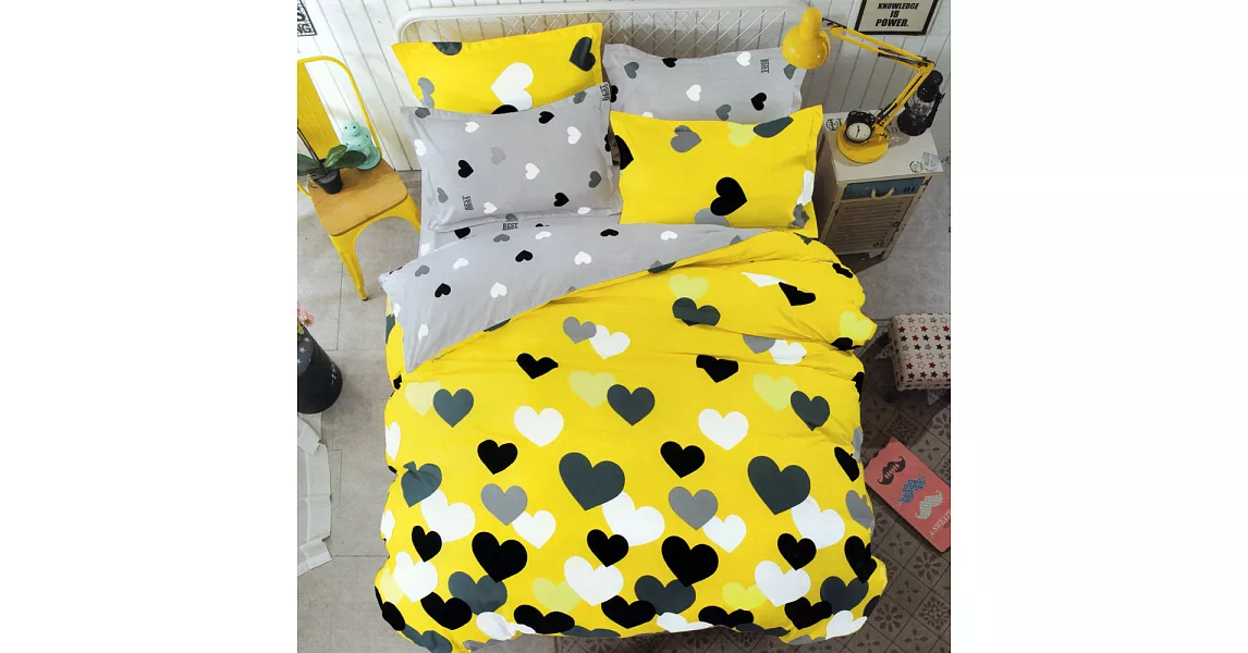 GALATEA《心動十分》台製雙人四件式磨毛床包被套組