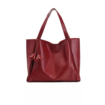 預購【O-ni O-ni】真皮新款大容量托特手提包女士豹紋內袋側肩包HLY-A099(9色可選)酒紅色