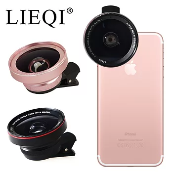 LIEQI LQ-025 雙鏡頭手機專用新設計 0.6X大廣角+10X微距 二合一鏡頭 iPhone7 Plus 手機鏡頭黑色