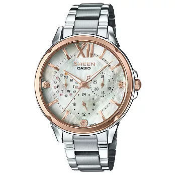 CASIO SHEEN 鑽石美后晶鑽時尚腕錶-SHE-3056SG-7AUDR