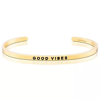 MANTRABAND 美國悄悄話手環 Good Vibes 擁抱正面能量 散發正面能量 金色