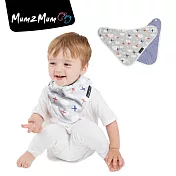 【Mum 2 Mum】雙面竹纖維棉機能口水巾圍兜-飛機/藍條紋