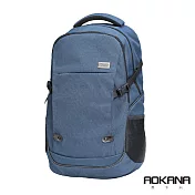 AOKANA奧卡納 輕量防潑水護脊電腦商務後背包 68-094紳士藍