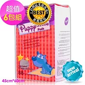 【Huppy】哈比狗狗訓練除臭抗菌尿布墊88片裝(45cm*60cm)-6包裝